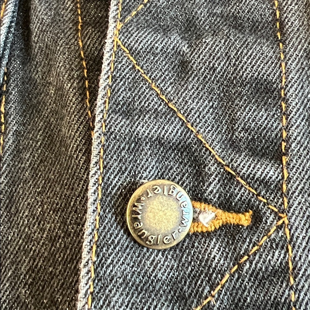 Vintage Wrangler Men's Rugged Wear Washed Black Denim Jacket - Picture 5 of 7